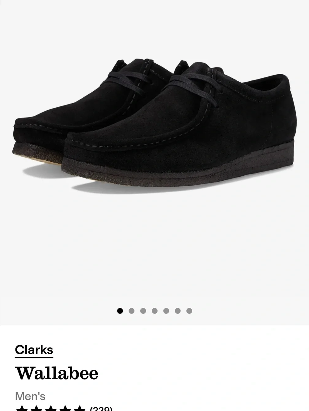 Clarks Wallabee Men's Black Suede Slip-On Loafers